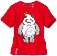 LRG - Kids Boys 2-7 Little King Of Style Panda Tee, Red, 7