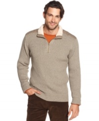 Go casual yet classy with this handsome Field & Stream marl sweater. Go casual yet classy with this handsome Field & Stream marl sweater.