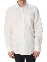 Lucky Brand Men's Basic Button Down Long Sleeve Casual Shirt White Lucky Brand Men's Basic Button Down Long Sleeve Casual Shirt White
