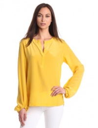 Rachel Roy Collection Women's Washed Silk Blouson Sleeve Top