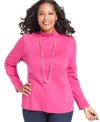 Stock up on basics for the season with Charter Club's long sleeve plus size mockneck-- it' an Everyday Value!