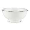 Lenox Floral Veil Bone China Platinum Banded Fruit Bowl