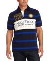 Nautica Men's Striped with Cheststripe Polo