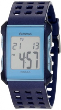 Armitron Men's 408177BLBL Square Chronograph Blue Resin Digital Sport Watch Armitron Men's 408177BLBL Square Chronograph Blue Resin Digital Sport Watch