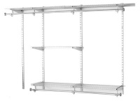 Rubbermaid 3H11 Configurations 3-to-6-Foot Classic Custom Closet Kit, Titanium Rubbermaid 3H11 Configurations 3-to-6-Foot Classic Custom Closet Kit, Titanium