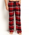 Cold nights are made for flannel PJ's. Snuggle up in these classic plaid sleep pants by Perry Ellis.