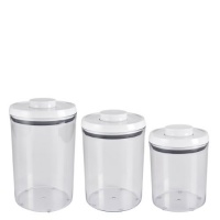 OXO 3-Piece Pop Round Canister Set, White OXO 3-Piece Pop Round Canister Set, White