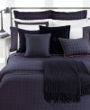 RALPH LAUREN Navy Blue GLEN PLAID White Suite 7PC FULL/QUEEN DUVET COVER SET