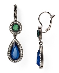 ABS by Allen Schwartz captures this season's opulent mood with these teardrop earrings, which glimmer with richly hued stones in hematite settings. ABS by Allen Schwartz captures this season's opulent mood with these teardrop earrings, which glimmer with richly hued stones in hematite settings.
