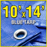 10' X 14' Blue 6-mil Waterproof Poly Tarp Camp Tarp 10x14 Tarpaulin for Camping Tent Shelter Shade Canopy etc. 10' X 14' Blue 6-mil Waterproof Poly Tarp Camp Tarp 10x14 Tarpaulin for Camping Tent Shelter Shade Canopy etc.
