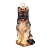 Mouth blown and hand painted by some of the finest artists in Poland, this German Shepherd ornament is a favorite for hanging on the tree. This collection has been taken to a whole new level in detail, uniqueness and artistic direction.