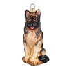 Mouth blown and hand painted by some of the finest artists in Poland, this German Shepherd ornament is a favorite for hanging on the tree. This collection has been taken to a whole new level in detail, uniqueness and artistic direction.