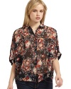THE LOOKSheer floral designShirt collar Front button down closureThree-quarter length sleeves Back pleated detailTHE FITAbout 25 from shoulder to hemTHE MATERIALSilkCARE & ORIGINDry cleanImportedModel shown is 5'10 (177cm) wearing US size Small. 