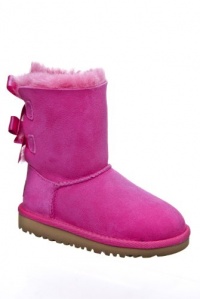 UGG Australia Infants' Bailey Bow Toddler Suede Boots,Cerise,8 Toddler US