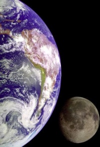 (11x17) Earth and Moon (From Space) Photo Poster Print