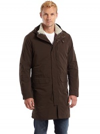 THE LOOKLight-weight hooded shellHood is lined with faux shearlingSnap flap over two-way front zip closureZip chest & snap flap pocketsAdjustable drawstring at inner waistTwo inner security pocketsInner shoulder strapsZippered side slitsZip-out quilted reversible jacketBerber fleece-backed stand collarZip front closureLong sleevesTHE FITCoat, about 36 from shoulder to hemJacket THE LOOKLight-weight hooded shellHood is lined with faux shearlingSnap flap over two-way front zip closureZip chest & snap flap pocketsAdjustable drawstring at inner waistTwo inner security pocketsInner shoulder strapsZippered side slitsZip-out quilted reversible jacketBerber fleece-backed stand collarZip front closureLong sleevesTHE FITCoat, about 36 from shoulder to hemJacket