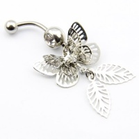 316L Surgical Steel 14 Guage Clear Gem Crystal Hollow 3D Lively 3 Wings Butterfly Navel Belly Ring Bar Stud Barbell Body Piercing Jewelry 316L Surgical Steel 14 Guage Clear Gem Crystal Hollow 3D Lively 3 Wings Butterfly Navel Belly Ring Bar Stud Barbell Body Piercing Jewelry