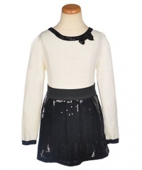 Bonnie Jean Girls 7-16 Sweater With Sequin Trim To All Over Sequin Skirt Bonnie Jean Girls 7-16 Sweater With Sequin Trim To All Over Sequin Skirt