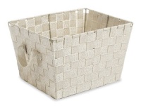 Whitmor 6581-1980-LATTE Small Woven Strap Tote, Latte Whitmor 6581-1980-LATTE Small Woven Strap Tote, Latte