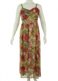 American Rag Sleeveless Long Dress Cranberry Combo 1X American Rag Sleeveless Long Dress Cranberry Combo 1X