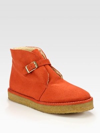 A polished buckle tops this comfortable platform silhouette of faux suede with soft faux fur contrast lining. Rubber platform, 1 (25mm)Faux suede upper80% faux fur wool/20% polyamide liningRubber trek solePadded insoleImportedOUR FIT MODEL RECOMMENDS ordering true whole size; ½ sizes should order the next whole size up. A polished buckle tops this comfortable platform silhouette of faux suede with soft faux fur contrast lining. Rubber platform, 1 (25mm)Faux suede upper80% faux fur wool/20% polyamide liningRubber trek solePadded insoleImportedOUR FIT MODEL RECOMMENDS ordering true whole size; ½ sizes should order the next whole size up.
