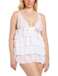 Dreamgirl Women's Plus Size Bridal Bliss Babydoll Dreamgirl Women's Plus Size Bridal Bliss Babydoll