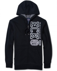 Stylish and sporty, this lined logo hoodie by Ecko Untld has got you covered. Stylish and sporty, this lined logo hoodie by Ecko Untld has got you covered.