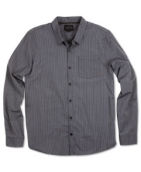 Upgrade your casual blah solid shirt look with this style standout vertical stripe shirt by O'Neill. Upgrade your casual blah solid shirt look with this style standout vertical stripe shirt by O'Neill.