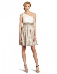Eliza J Women's One-Shoulder Twofer With Jacquard Party Dress Eliza J Women's One-Shoulder Twofer With Jacquard Party Dress