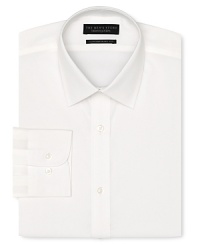 Your go-to look for everyday style, a handsome dress shirt with a slimmer, contemporary fit, featuring a comfy spread collar and traditional barrel cuff. Your go-to look for everyday style, a handsome dress shirt with a slimmer, contemporary fit, featuring a comfy spread collar and traditional barrel cuff.