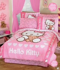 Hello Kitty Love Comforter Bedding Set Full 8 Pcs