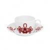 Haviland Brandebourg Red Tea Saucer 6.5 in