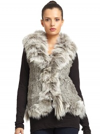 THE LOOKPlush rabbit and fox fur constructionWide flap collarConcealed hook-and-eye closureDual seam pocketsTHE FITAbout 25 from shoulder to hemTHE MATERIALRabbit fur/fox fur/acrylicCARE & ORIGINDry cleanFur origin: ChinaImportedModel shown is 5'8 (172½cm) wearing US size Small. THE LOOKPlush rabbit and fox fur constructionWide flap collarConcealed hook-and-eye closureDual seam pocketsTHE FITAbout 25 from shoulder to hemTHE MATERIALRabbit fur/fox fur/acrylicCARE & ORIGINDry cleanFur origin: ChinaImportedModel shown is 5'8 (172½cm) wearing US size Small.