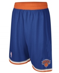On the court or in the stands, these New York Knicks NBA adidas basketball shorts will let everyone know you're a team player. On the court or in the stands, these New York Knicks NBA adidas basketball shorts will let everyone know you're a team player.
