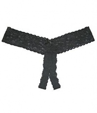 After Midnight Signature Lace Crotchless Low Rise Thong After Midnight Signature Lace Crotchless Low Rise Thong