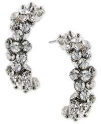 A sophisticated addition to your wardrobe. Shimmering glass crystal accents grab attention on 2028's drop earrings. Crafted in silver tone mixed metal. Approximate drop: 7/8 inch. A sophisticated addition to your wardrobe. Shimmering glass crystal accents grab attention on 2028's drop earrings. Crafted in silver tone mixed metal. Approximate drop: 7/8 inch.