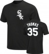 Frank Thomas Chicago White Sox Majestic MLB Player Black T-shirt