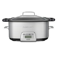 Truly multi-functional, this all in one unit can be used to slow cook, roast, brown, sauté and steam at the push of a button. Slow cook on high, low, simmer or warm for up to 24 hours; roast at temperatures from 250-450°F for up to 6 hours and brown/sauté at temperatures up to 500°F.. Truly multi-functional, this all in one unit can be used to slow cook, roast, brown, sauté and steam at the push of a button. Slow cook on high, low, simmer or warm for up to 24 hours; roast at temperatures from 250-450°F for up to 6 hours and brown/sauté at temperatures up to 500°F..