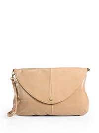 THE LOOKEnvelope silhouetteRemovable, adjustable shoulder strapFront magnetic snap closure and top zip closureCrinkle patent leather designGoldtone hardware and logoSeam detailsOne outside zip pocketOne inside zip pocketTwo inside open pocketsTHE FITRemovable, adjustable shoulder strap, 10-20 drop14½W X 9½H X 1DTHE MATERIALPatent leatherCotton logo liningORIGINImported THE LOOKEnvelope silhouetteRemovable, adjustable shoulder strapFront magnetic snap closure and top zip closureCrinkle patent leather designGoldtone hardware and logoSeam detailsOne outside zip pocketOne inside zip pocketTwo inside open pocketsTHE FITRemovable, adjustable shoulder strap, 10-20 drop14½W X 9½H X 1DTHE MATERIALPatent leatherCotton logo liningORIGINImported