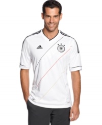 Get ready to take the field like your favorites in this Germany Home soccer jersey with CLIMACOOL technology from adidas. Get ready to take the field like your favorites in this Germany Home soccer jersey with CLIMACOOL technology from adidas.