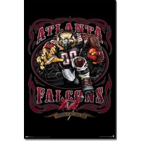 (22x34) Atlanta Falcons (Mascot, Grinding It Out Since 1966) Sports Poster Print (22x34) Atlanta Falcons (Mascot, Grinding It Out Since 1966) Sports Poster Print