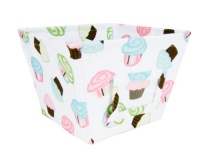 Trend Lab Scatter Print Fabric Storage Bin, Cupcake Trend Lab Scatter Print Fabric Storage Bin, Cupcake