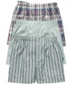 These classic boxers from Ralph Lauren bring timeless style and comfort to complement your wardrobe.