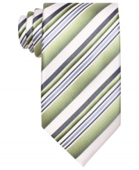 The classic. A simple striped tie from Geoffrey Beene is the standard you'll reach for again and again. The classic. A simple striped tie from Geoffrey Beene is the standard you'll reach for again and again.