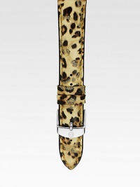 Shiny patent leather strap makes a wild addition to your Michele watch. Fits the Urban Mini, CSX 33, Deco Park II, Urban Sky and Deco Cadet collections Buckle closure Made in USA Shiny patent leather strap makes a wild addition to your Michele watch. Fits the Urban Mini, CSX 33, Deco Park II, Urban Sky and Deco Cadet collections Buckle closure Made in USA