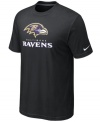 From the pre-game to after-party, show off your Baltimore Ravens pride in this NFL football t-shirt from Nike.