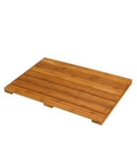 Give your bath a natural appeal with Creative Bath's hand-crafted bath mat, featuring eco-friendly bamboo wood. Give your bath a natural appeal with Creative Bath's hand-crafted bath mat, featuring eco-friendly bamboo wood.