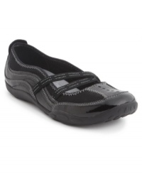 Care to try on some comfort? Clark's Haley Hawk X Strap sneakers have a patent cap toe and heel that makes them just as trendy as they are easy to wear. Care to try on some comfort? Clark's Haley Hawk X Strap sneakers have a patent cap toe and heel that makes them just as trendy as they are easy to wear.