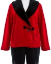 Lauren by Ralph Lauren Heritage Red 'Edgar' Long Sleeve Velvet Shawl Collar Jacket 2X