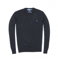 Polo Ralph Lauren Men Custom Fit Wool V-neck Sweater Polo Ralph Lauren Men Custom Fit Wool V-neck Sweater